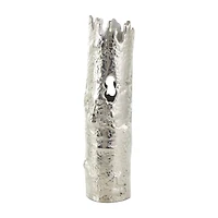 CosmoLiving by Cosmopolitan Silver Aluminum Tree Trunk Inspired Vase Set