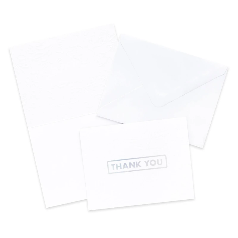 Embossed Thank You Cards & Envelopes by Recollections™, 5.5" x 4.2"