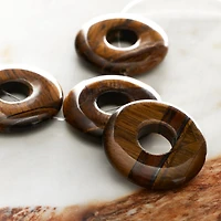 12 Pack: Tiger Eye Loop Beads, 30mm by Bead Landing™