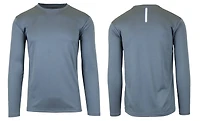 Galaxy By Harvic Long Sleeve Moisture-Wicking Performance Crew Neck Men's Tee