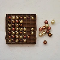 Hello Honey® 1" Brown & Gold Round Glass Ball Ornaments, 49ct.