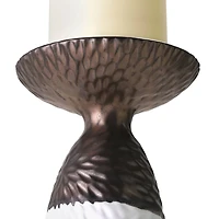 American Art Decor Twin Crucibles 2-Piece Table Top Candle Holder Set in - 15.25" x 4.5