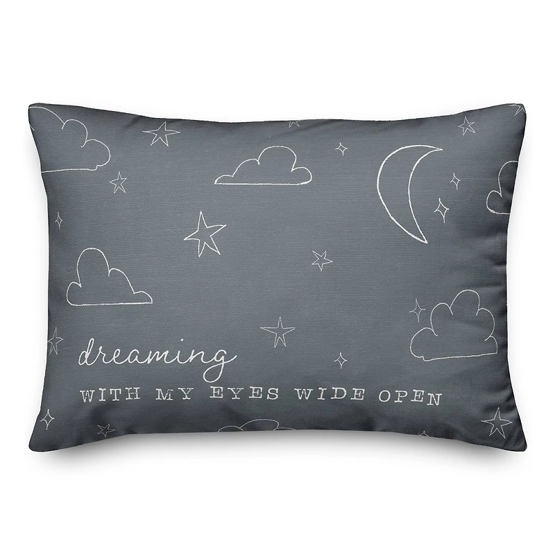 Dreaming with my Eyes Wide Open 14" x 20" Throw Pillow