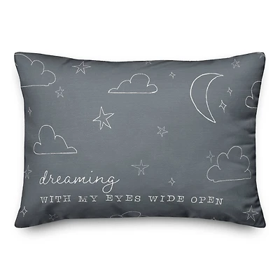 Dreaming with my Eyes Wide Open 14" x 20" Throw Pillow
