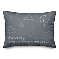 Dreaming with my Eyes Wide Open 14" x 20" Throw Pillow