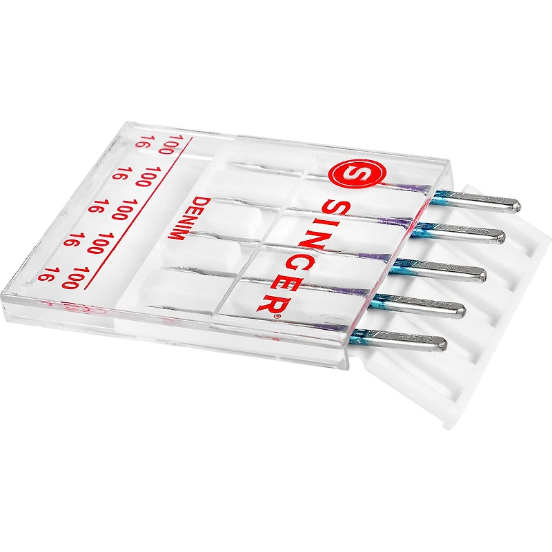 SINGER® Size 100/16 Denim Sewing Machine Needles, 5ct.