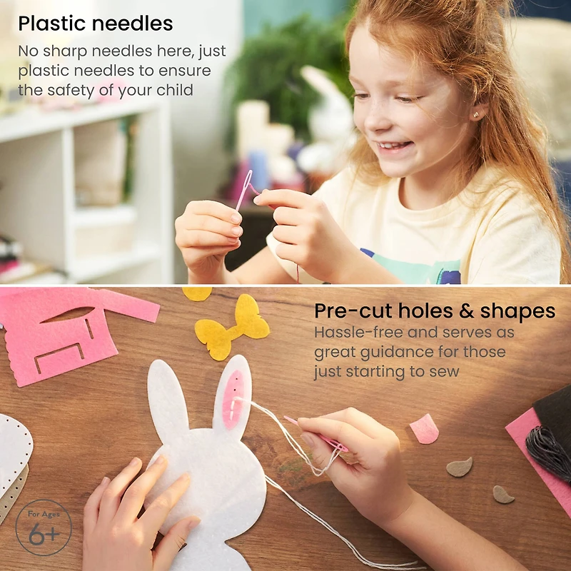 Arteza® Kids Learn to Sew Plush Friends Kit
