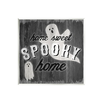 Stupell Industries Sweet Spooky Home Ghosts Sign Wall Plaque Art