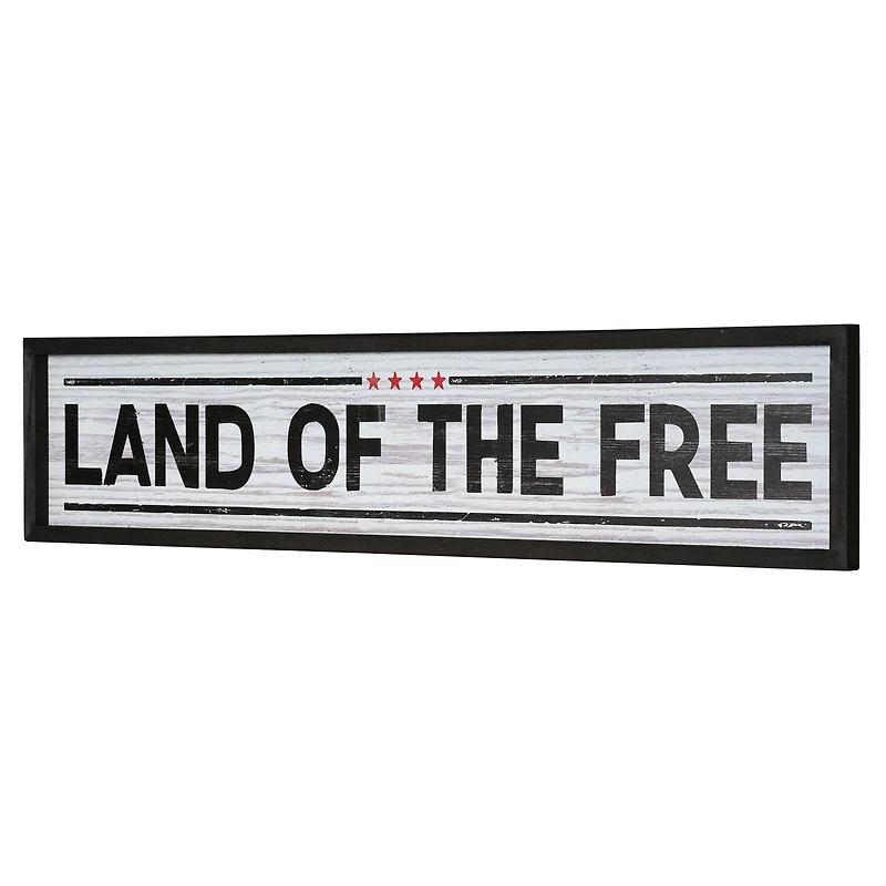 American Art Décor™ 36" Land Of The Free Novelty Wall Sign