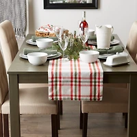 DII® 72" Jolly Tree Collection Nutcracker Plaid Table Runner