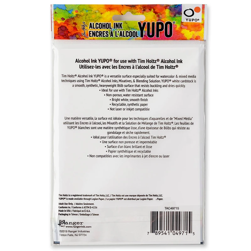 Tim Holtz® Alcohol Ink Yupo® Cardstock