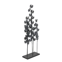 37" Turquoise Metal Contemporary Nature Sculpture