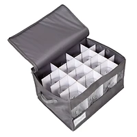 Honey Can Do Gray Stemware Storage Box