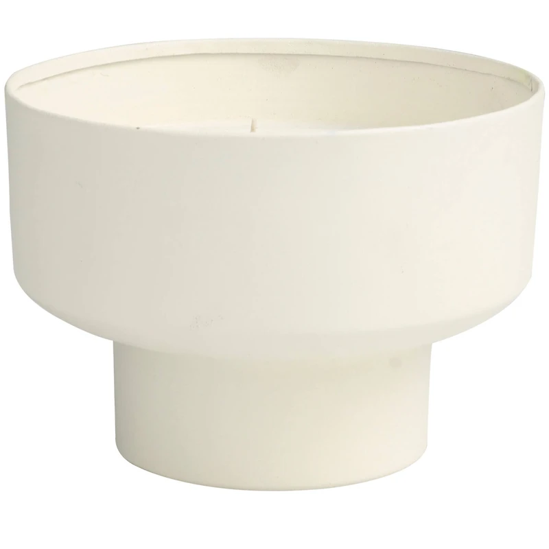 White Wax Cozy Cashmere Scented Candle with Elevated Matte White Container