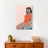 Beach Girl Canvas Wall Art