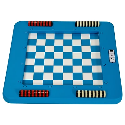 Swim Central 20" Floating Checkers & Backgammon Magnetic Swimming Pool Board Game Combo