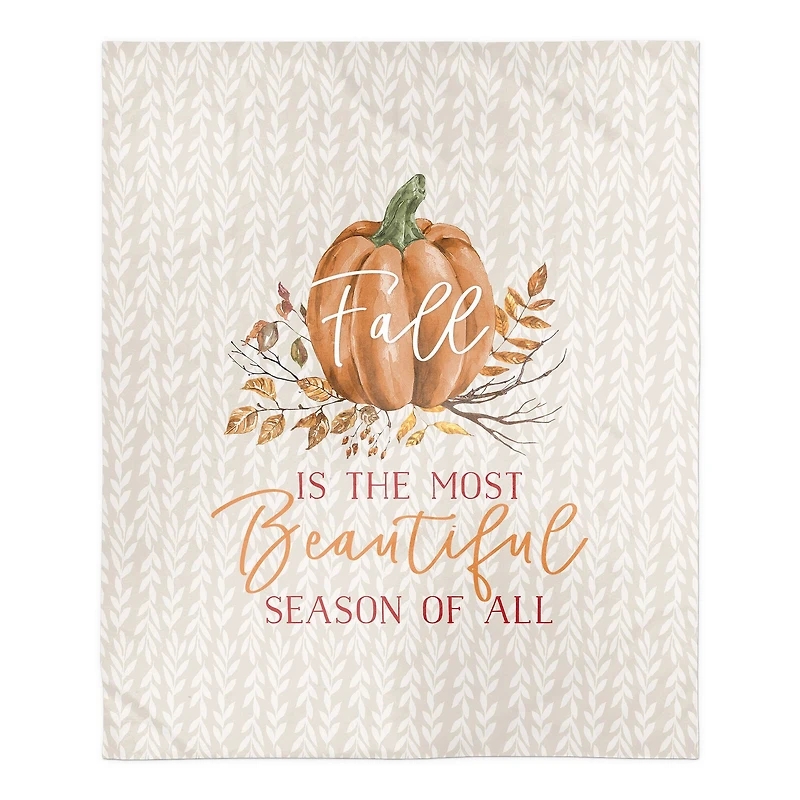 Beautiful Pumpkin Sherpa Fleece Blanket