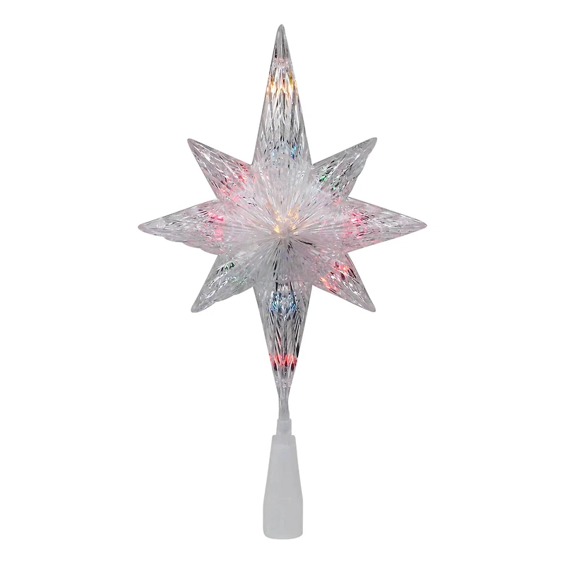 11" Lighted Clear Crystal Star of Bethlehem Tree Topper