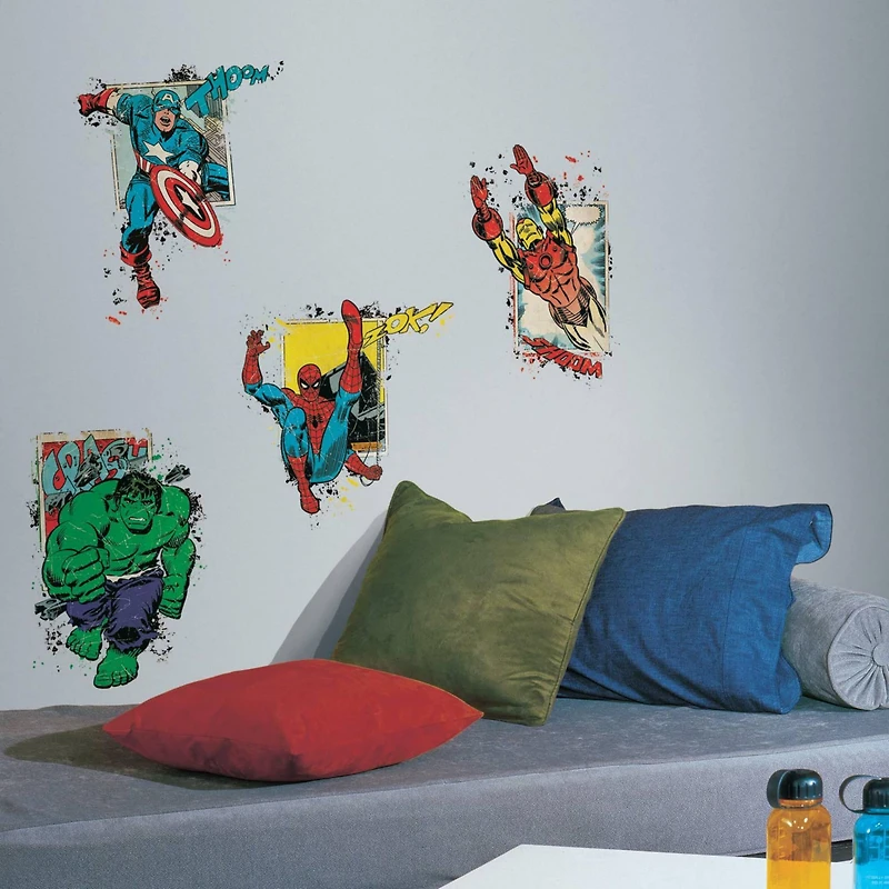 RoomMates Marvel Superhero Burst Peel & Stick Giant Wall Decals