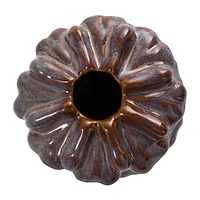 Hello Honey® 5.5" Blue & Brown Stoneware Vase with Reactive Glaze