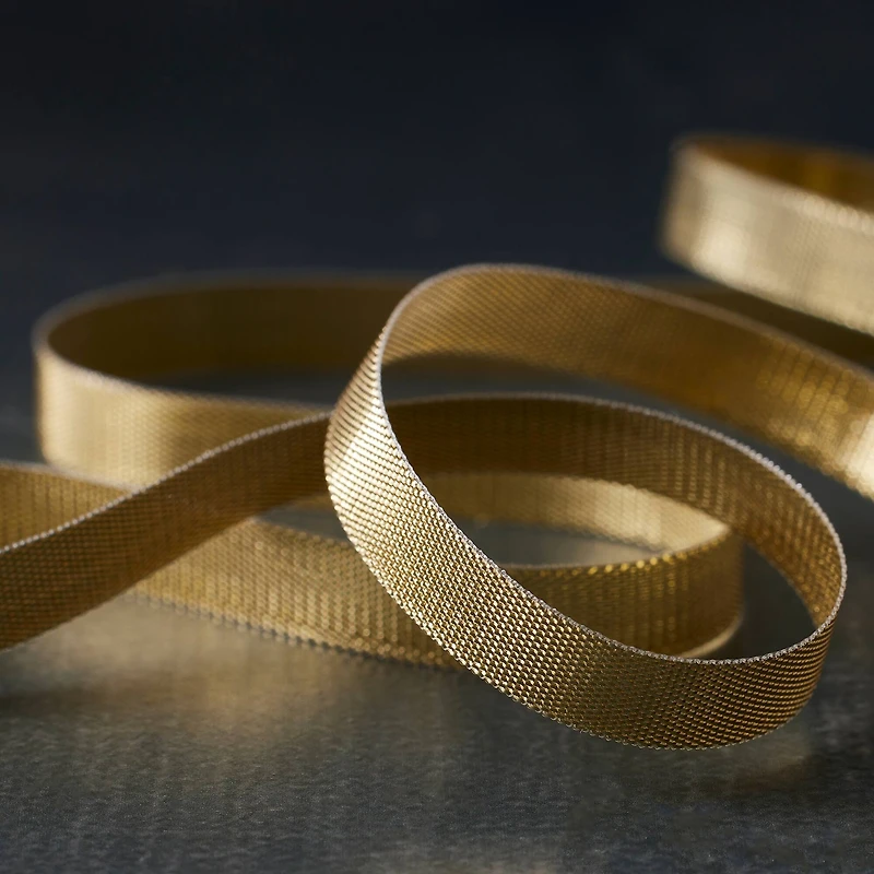 12 Pack: 1/4" x 15yd. Lamé Gold Ribbon by Celebrate It® 360°™