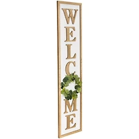 40" Welcome Wooden Framed Outdoor Porch Sign