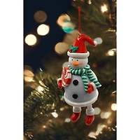 Wizardi 2" x 6" Glossy Gingerbread Snowman Christmas Ornament