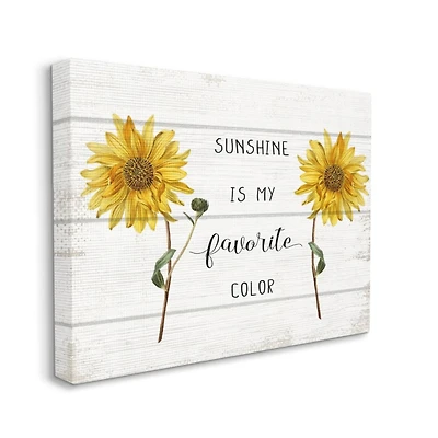 Stupell Industries Sunshine is My Favorite Color Canvas Wall Art