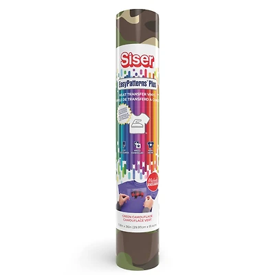 Siser EasyPatterns Plus Green Camouflage Heat Transfer Vinyl 36in