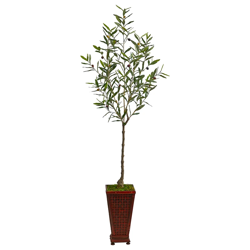 6ft. Olive Artificial Tree in Decorative Planter