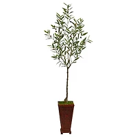 6ft. Olive Artificial Tree in Decorative Planter