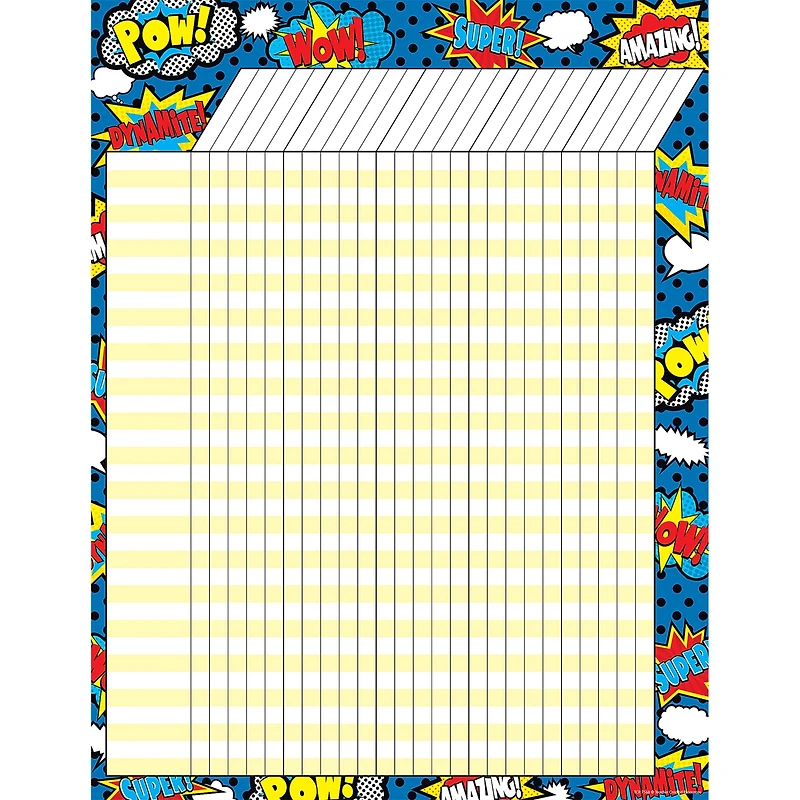 Teacher Created Resources Superhero Incentive Chart, 6 Pack