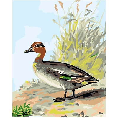 8" x 10" Vintage Duck Paint-by-Number Kit with Wood Display Hanger by Artist's Loft®