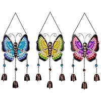 21" Metal Butterfly Outdoor Garden Suncatcher Windchimes, 3ct.
