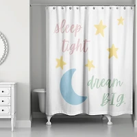 Sleep Tight Dream Big Distress 71" x 74" Shower Curtain