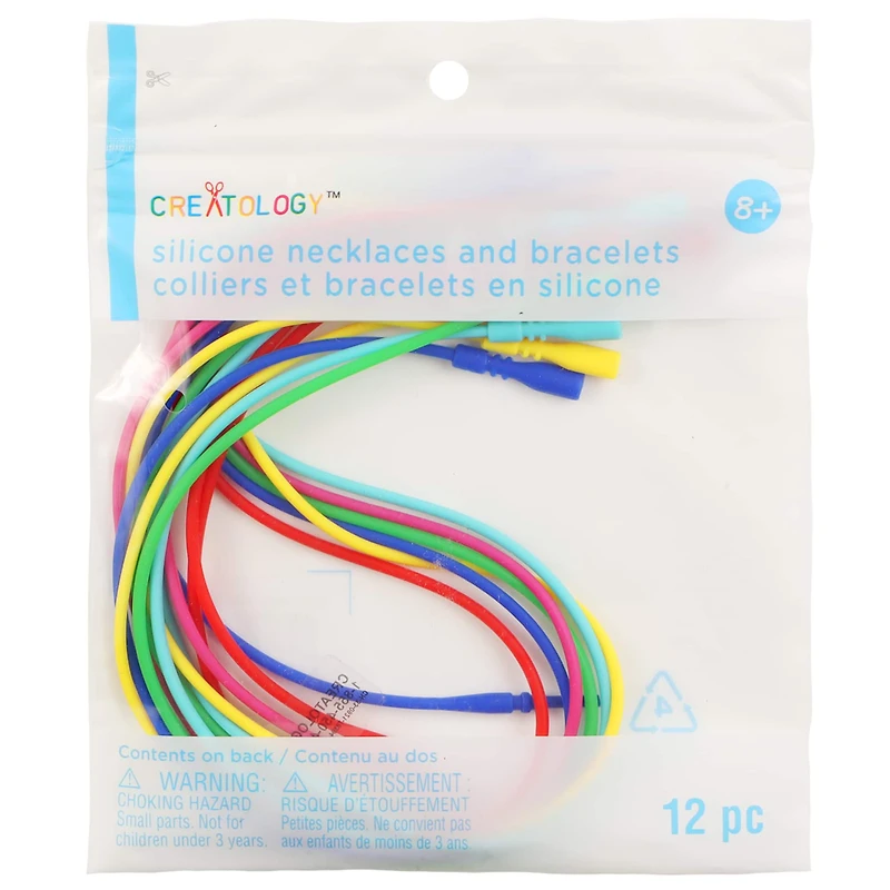 Primary Mix Silicone Bracelets & Necklaces by Creatology™, 12ct.
