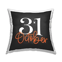 Stupell Industries 31 October Halloween Spider Throw Pillow