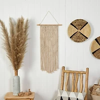 30" Boho Chic Waterfall Leaf Design Macrame Wall Art Décor