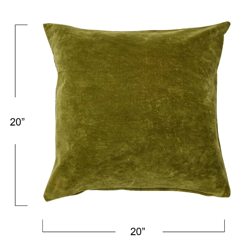 Hello Honey® 20" Square Velvet Knife Edge Pillow Cover