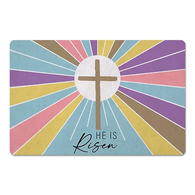 His Is Risen Colorful Floor Mat
