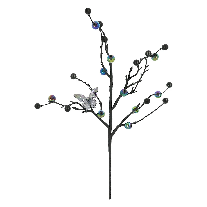 13.5" Iridescent Butterfly & Berry Pick by Ashland®