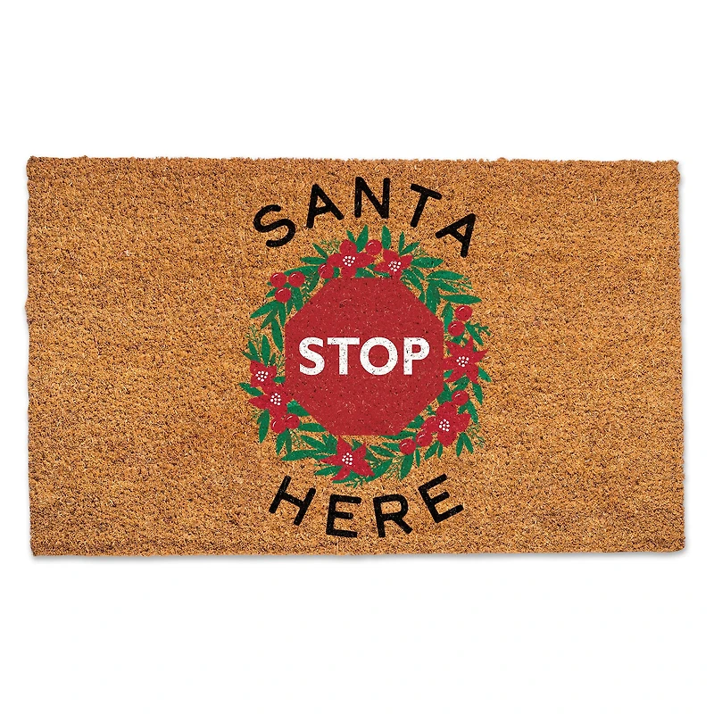 Santa Stop Here Doormat