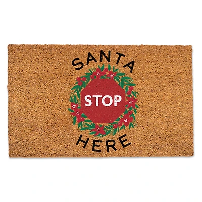 Santa Stop Here Doormat