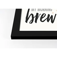 Witch In The Morning Halloween Print in Black Frame