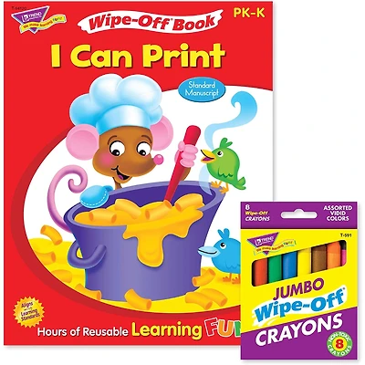 Trend Enterprises® Printing Reusable Book & Crayons Set