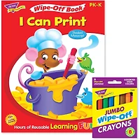 Trend Enterprises® Printing Reusable Book & Crayons Set