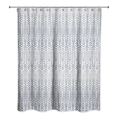 Herringbone Pattern 71" x 74" Shower Curtain