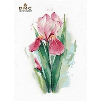 Oven Pink Iris Cross Stitch Kit