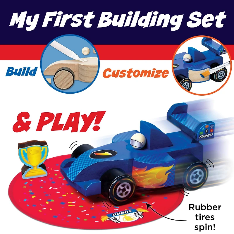 Creativity for Kids® Buildeez!™ Blaze Race Car Wooden Model Set