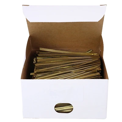 JAM Paper Home Décor Trimmings 4" Metallic Twist Ties, 2,000ct